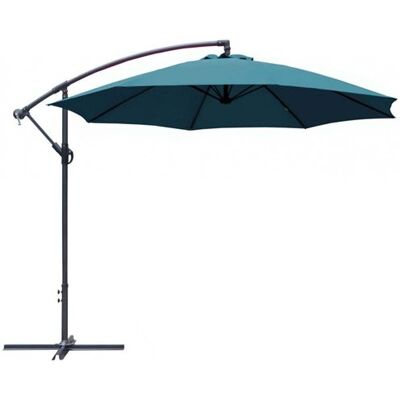 Non communiqué Alizé - Parasol rond déporté inclinable avec pied en croix bleu Bleu - Publicité Non communiqué Alizé - Parasol rond déporté inclinable avec pied en croix bleu Bleu - Publicité