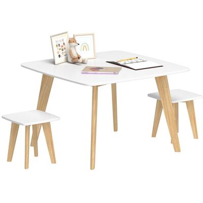 Non communiqué Ensemble table et chaise de jardin bois blanc 2 personnes table rectangulaire 80.0 x 80.0 cm Blanc - Publicité Non communiqué Ensemble table et chaise de jardin bois blanc 2 personnes table rectangulaire 80.0 x 80.0 cm Blanc - Publicité