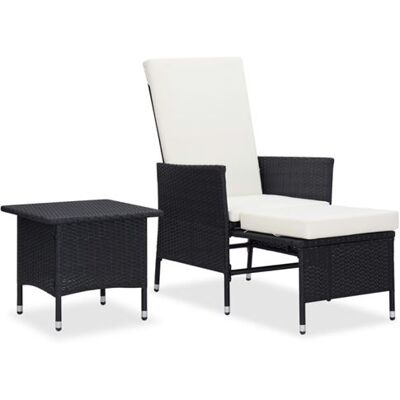 Non communiqué Salon de jardin 2 pcs avec coussins Résine tressée Noir Noir - Publicité Non communiqué Salon de jardin 2 pcs avec coussins Résine tressée Noir Noir - Publicité