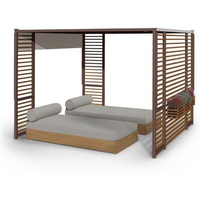 Non communiqué Pavillon de jardin - Gazébo avec toit - 3x3m - Salon de jardin - Eclairage solaire LED transparent - Tubes en acier - Marron Marron - Publicité Non communiqué Pavillon de jardin - Gazébo avec toit - 3x3m - Salon de jardin - Eclairage solaire LED transparent - Tubes en acier - Marron Marron - Publicité
