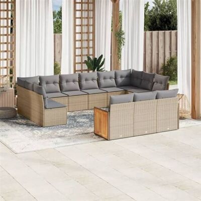 Non communiqué Salon de jardin modulable Vidaxl beige resine tressee 13 pieces 62 x 62 x 69 cm Beige - Publicité Non communiqué Salon de jardin modulable Vidaxl beige resine tressee 13 pieces 62 x 62 x 69 cm Beige - Publicité
