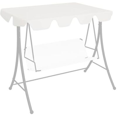 Toit de remplacement pour balançoire de porche blanc 150/130x105/70 cm - Toit de remplacement - Publicité Toit de remplacement pour balançoire de porche blanc 150/130x105/70 cm - Toit de remplacement - Publicité