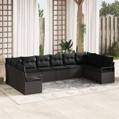 Ensemble Canapé de Jardin Inconnu - Mobilier d'Extérieur Noir Modulaire 3 Pièces - Publicité Ensemble Canapé de Jardin Inconnu - Mobilier d'Extérieur Noir Modulaire 3 Pièces - Publicité