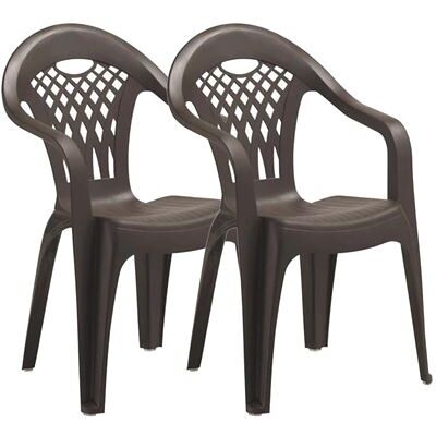 Non communiqué Lot de 2 chaise pegane exterieur empilable non pliable en resine H. 86 cm marron Marron - Publicité Non communiqué Lot de 2 chaise pegane exterieur empilable non pliable en resine H. 86 cm marron Marron - Publicité