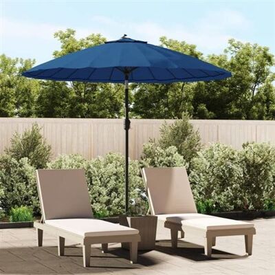 Parasole de jardin 270cm en aluminium bleu azur - vidaXL - Publicité Parasole de jardin 270cm en aluminium bleu azur - vidaXL - Publicité