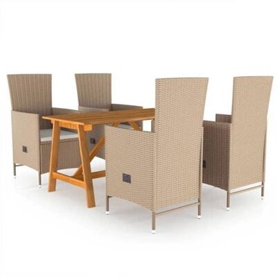 Non communiqué vidaXL Ensemble de Salle à Manger de Jardin 5 pcs Mobilier à Dîner d'Extérieur Table et Chaises de Repas de Patio Salon de 3068759 Beige - Publicité Non communiqué vidaXL Ensemble de Salle à Manger de Jardin 5 pcs Mobilier à Dîner d'Extérieur Table et Chaises de Repas de Patio Salon de 3068759 Beige - Publicité