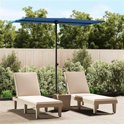 Parasole de jardin avec poteau en aluminium - vidaXL 180x110cm - Publicité Parasole de jardin avec poteau en aluminium - vidaXL 180x110cm - Publicité