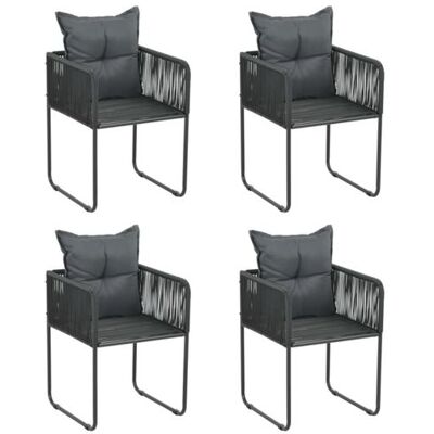 Non communiqué Chaises d extérieur lot de 4 avec oreillers Résine tressée Noir Noir - Publicité Non communiqué Chaises d extérieur lot de 4 avec oreillers Résine tressée Noir Noir - Publicité