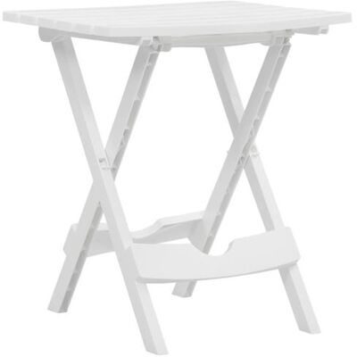 VIDAXL Table pliable de jardin 45,5x38,5x50 cm Blanc Blanc - Publicité VIDAXL Table pliable de jardin 45,5x38,5x50 cm Blanc Blanc - Publicité