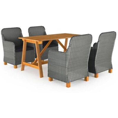 Non communiqué vidaXL Ensemble de Salle à Manger de Jardin 5 pcs Mobilier à Dîner d'Extérieur Salon de Jardin Mobilier de Repas de Patio 3068790 Gris - Publicité Non communiqué vidaXL Ensemble de Salle à Manger de Jardin 5 pcs Mobilier à Dîner d'Extérieur Salon de Jardin Mobilier de Repas de Patio 3068790 Gris - Publicité