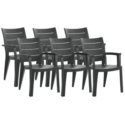 Pegane - Garden Chairs Set - Gris - 59x60x90 cm - Chaises de jardin - Publicité Pegane - Garden Chairs Set - Gris - 59x60x90 cm - Chaises de jardin - Publicité