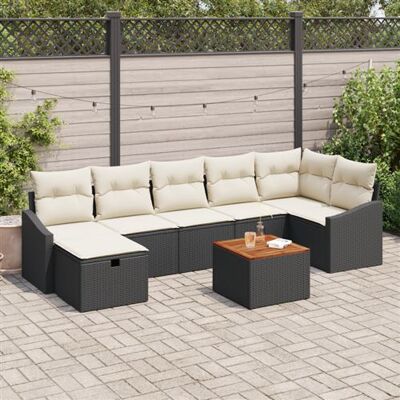 Ensemble de canapé de jardin beige 8 pièces - Mobilier de jardin - Publicité Ensemble de canapé de jardin beige 8 pièces - Mobilier de jardin - Publicité