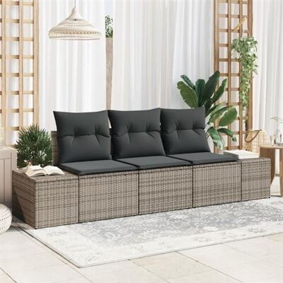 vidaXL Ensemble de Canapés de Jardin - Rectangulaire, Gris - Mobilier de Jardin - Publicité vidaXL Ensemble de Canapés de Jardin - Rectangulaire, Gris - Mobilier de Jardin - Publicité
