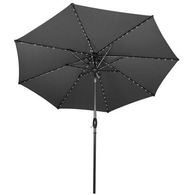 Non communiqué Parasol Inclinable à LED Solaire 2,7 m Gris Jardin Terrasse Auvent Ombre Gris - Publicité Non communiqué Parasol Inclinable à LED Solaire 2,7 m Gris Jardin Terrasse Auvent Ombre Gris - Publicité