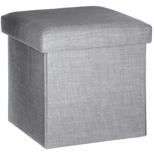 Atmosphera - Pouf coffre pliable Tomaz - L. 38 x H. 38 cm - Gris clair - Tomaz Gris clair - Publicité Atmosphera - Pouf coffre pliable Tomaz - L. 38 x H. 38 cm - Gris clair - Tomaz Gris clair - Publicité