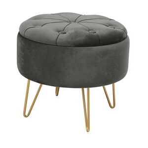 Non communiqué Pouf de Rangement avec Couvercle matelassé AKORD CARO velour colour Gris Graphite hauteur 33 cm Gris graphite - Publicité Non communiqué Pouf de Rangement avec Couvercle matelassé AKORD CARO velour colour Gris Graphite hauteur 33 cm Gris graphite - Publicité