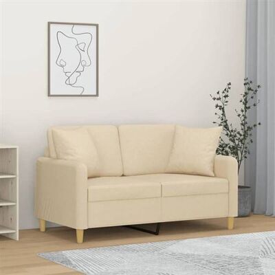 Canapé 2 places crème avec coussins - Mobilier VidaXL - Publicité Canapé 2 places crème avec coussins - Mobilier VidaXL - Publicité