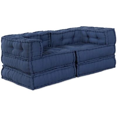 vidaXL - Pouffe Indigo - 70x70x54 cm - Bleu marine - Pouffe Set - Publicité vidaXL - Pouffe Indigo - 70x70x54 cm - Bleu marine - Pouffe Set - Publicité