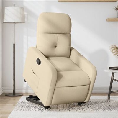 Non communiqué vidaXL Fauteuil de relaxation inclinable tissu crème Crème - Publicité Non communiqué vidaXL Fauteuil de relaxation inclinable tissu crème Crème - Publicité