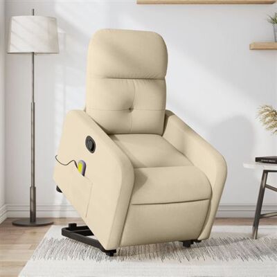 Non communiqué vidaXL Fauteuil de massage, relaxation tissu crème Crème - Publicité Non communiqué vidaXL Fauteuil de massage, relaxation tissu crème Crème - Publicité