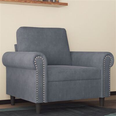 Non communiqué vidaXL Fauteuil Gris foncé 60 cm Velours359510 Gris foncé - Publicité Non communiqué vidaXL Fauteuil Gris foncé 60 cm Velours359510 Gris foncé - Publicité