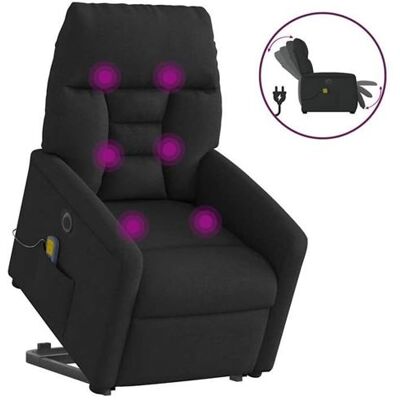 Non communiqué vidaXL Fauteuil inclinable de massage électrique Noir Tissu 3303064 Noir - Publicité Non communiqué vidaXL Fauteuil inclinable de massage électrique Noir Tissu 3303064 Noir - Publicité