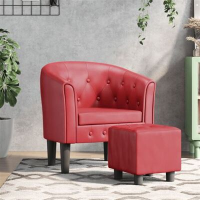Non communiqué Chaise cabriolet avec repose pied rouge bordeaux similicuir Rouge - Publicité Non communiqué Chaise cabriolet avec repose pied rouge bordeaux similicuir Rouge - Publicité