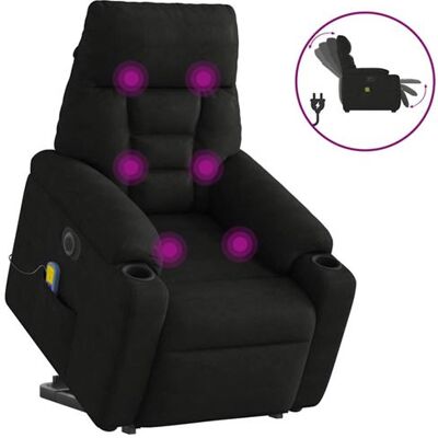 Non communiqué Fauteuil inclinable de massage électrique noir tissu microfibre Noir - Publicité Non communiqué Fauteuil inclinable de massage électrique noir tissu microfibre Noir - Publicité
