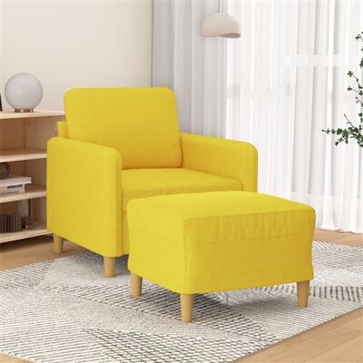Fauteuil VIDAXL avec Ottoman - Tissu Durable, Design Moderne - Publicité Fauteuil VIDAXL avec Ottoman - Tissu Durable, Design Moderne - Publicité