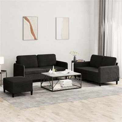 Non communiqué vidaXL Ensemble de canapés 3 pcs noir velours3201989 Noir - Publicité Non communiqué vidaXL Ensemble de canapés 3 pcs noir velours3201989 Noir - Publicité