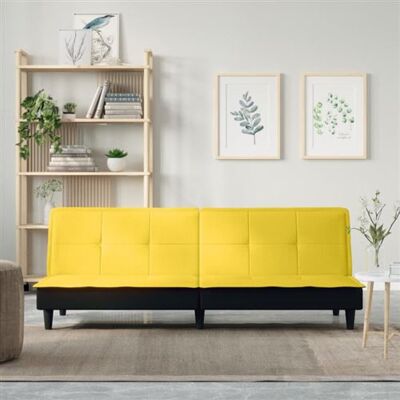 Non communiqué Canapé lit jaune clair tissu Jaune - Publicité Non communiqué Canapé lit jaune clair tissu Jaune - Publicité