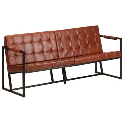 Non communiqué Canape droit vidaxl 3 places en cuir marron 164 x 164 x 75 cm marron - Publicité Non communiqué Canape droit vidaxl 3 places en cuir marron 164 x 164 x 75 cm marron - Publicité
