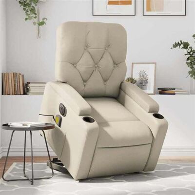 Non communiqué vidaXL Fauteuil inclinable de massage électrique crème similicuir 3204794 Beige - Publicité Non communiqué vidaXL Fauteuil inclinable de massage électrique crème similicuir 3204794 Beige - Publicité