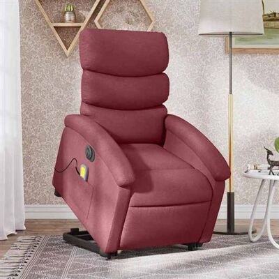 Non communiqué vidaXL Fauteuil de relaxation, massage, inclinable électrique réglable tissu bordeaux Rouge - Publicité Non communiqué vidaXL Fauteuil de relaxation, massage, inclinable électrique réglable tissu bordeaux Rouge - Publicité