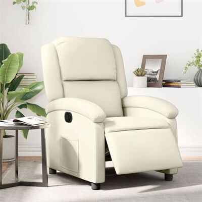 Non communiqué vidaXL Fauteuil électrique réglable similicuir crème Or - Publicité Non communiqué vidaXL Fauteuil électrique réglable similicuir crème Or - Publicité