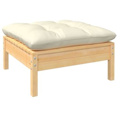 Tabouret de jardin en pin avec coussin - Mobilier modulaire extérieur - Publicité Tabouret de jardin en pin avec coussin - Mobilier modulaire extérieur - Publicité