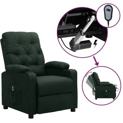 Non communiqué Fauteuil inclinable électrique Vert foncé Tissu Vert - Publicité Non communiqué Fauteuil inclinable électrique Vert foncé Tissu Vert - Publicité