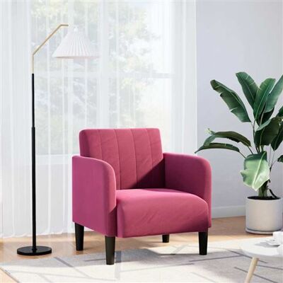 VIDAXL Fauteuil Velours Bordeaux - Support et Style - Publicité VIDAXL Fauteuil Velours Bordeaux - Support et Style - Publicité