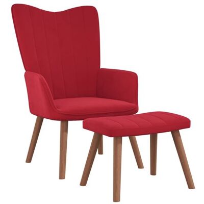 Non communiqué vidaXL Chaise de relaxation avec repose-pied Rouge bordeaux Velours Rouge - Publicité Non communiqué vidaXL Chaise de relaxation avec repose-pied Rouge bordeaux Velours Rouge - Publicité