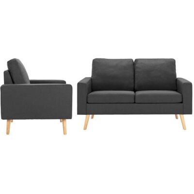 Non communiqué vidaXL Ensemble de canapés 2 pcs Tissu Gris foncé Gris - Publicité Non communiqué vidaXL Ensemble de canapés 2 pcs Tissu Gris foncé Gris - Publicité