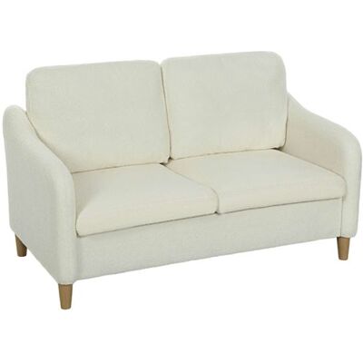 Non communiqué Canape dangle droit fixe homcom grace 2 places en tissu bouclette naturel blanc - Publicité Non communiqué Canape dangle droit fixe homcom grace 2 places en tissu bouclette naturel blanc - Publicité