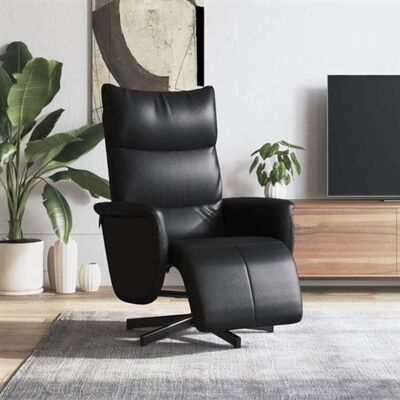 Fauteuil inclinable VidaXL - Noir - Publicité Fauteuil inclinable VidaXL - Noir - Publicité