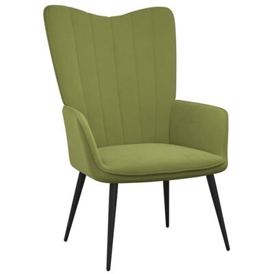 Non communiqué vidaXL Chaise de relaxation Vert clair Velours Vert - Publicité Non communiqué vidaXL Chaise de relaxation Vert clair Velours Vert - Publicité