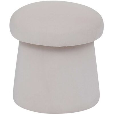 Pouf en velours ivoire Atmosphera - Publicité Pouf en velours ivoire Atmosphera - Publicité