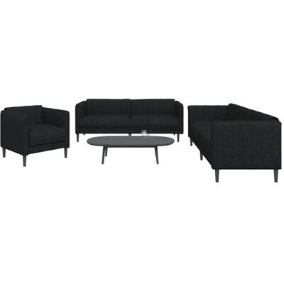 Non communiqué vidaXL 3-delige Loungeset stof zwart3209231 Noir - Publicité Non communiqué vidaXL 3-delige Loungeset stof zwart3209231 Noir - Publicité