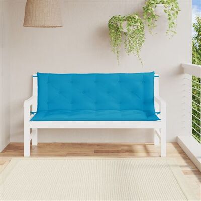 Non communiqué vidaXL Coussins de banc de jardin 2 pcs bleu clair tissu Oxford Bleu - Publicité Non communiqué vidaXL Coussins de banc de jardin 2 pcs bleu clair tissu Oxford Bleu - Publicité