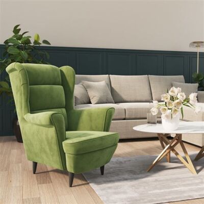 Non communiqué Fauteuil vert clair velours vert clair - Publicité Non communiqué Fauteuil vert clair velours vert clair - Publicité