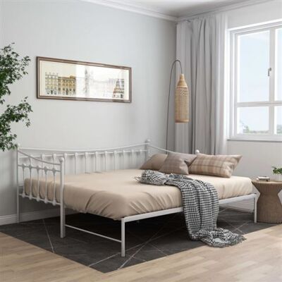 Non communiqué vidaXL Cadre de canapé-lit extensible Blanc Métal 90x200 cm Blanc - Publicité Non communiqué vidaXL Cadre de canapé-lit extensible Blanc Métal 90x200 cm Blanc - Publicité