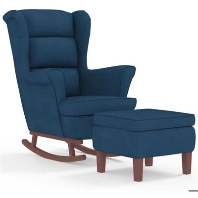Fauteuil en Velours avec Ottoman - Salon Moderne Relaxant - Publicité Fauteuil en Velours avec Ottoman - Salon Moderne Relaxant - Publicité