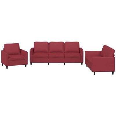 Non communiqué Canape angle fixe vidaxl 3 places en simili-cuir rouge 77 x 200 x 80 cm rouge - Publicité Non communiqué Canape angle fixe vidaxl 3 places en simili-cuir rouge 77 x 200 x 80 cm rouge - Publicité